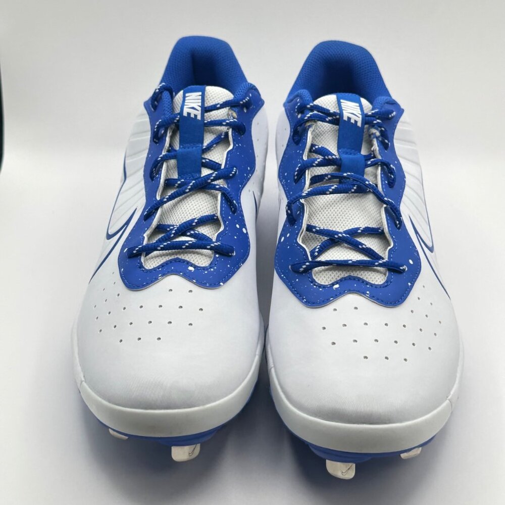 Men's Nike Alpha Huarache Varsity 4 Low White/Hyper Royal DJ6516-102 Size 13 NEW - Picture 2 of 8